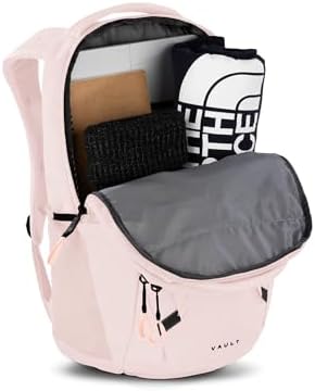 THE NORTH FACE Women's Vault Everyday Laptop Backpack | Commuter Travel Bag with Water-Repellent Finish, Spacious Main Compartment, Pink Salt, One Size - Image 5