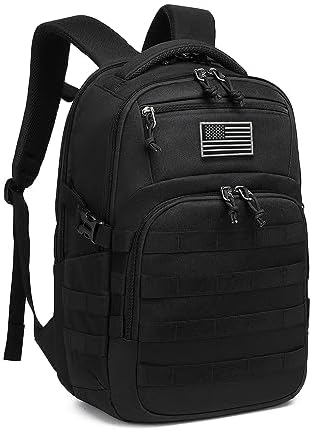 Wotony Military tactical backpack, backpack for men black small tactical assault bag