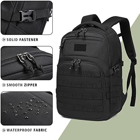 Wotony Military tactical backpack, backpack for men black small tactical assault bag - Image 3