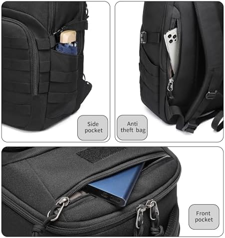 Wotony Military tactical backpack, backpack for men black small tactical assault bag - Image 5